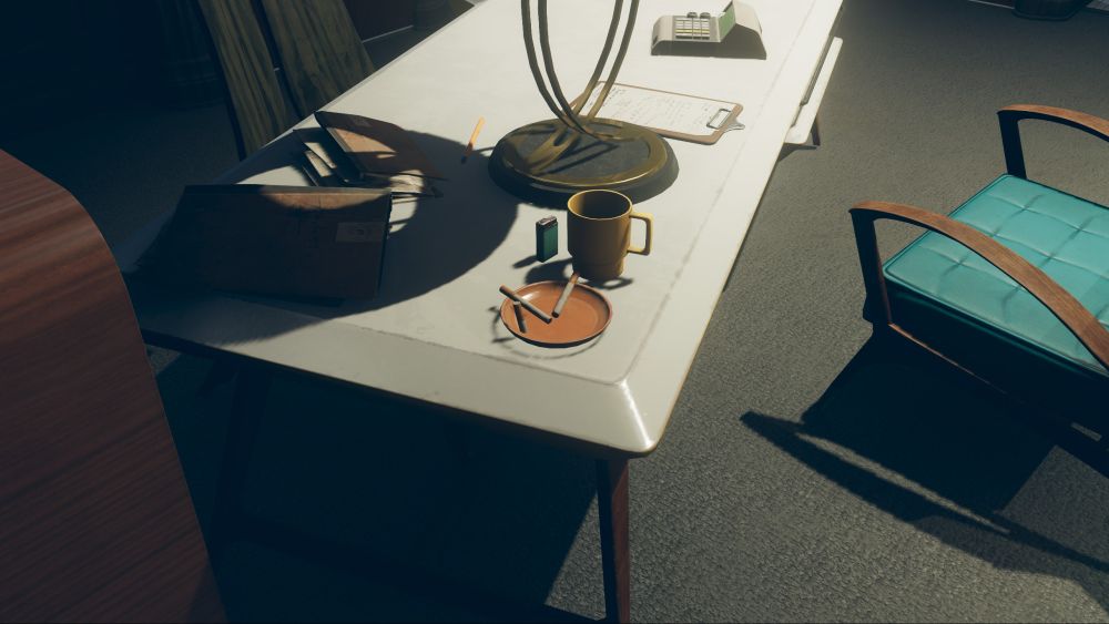 Coffee and cigarettes on the corner of a desk in the archives. (A war crime.)