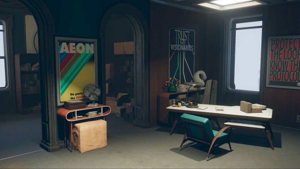 Retro interior design in Deathloop